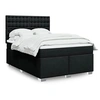 Image de Boxspring met matras stof zwart 140x190 cm3292799