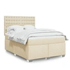 Image de Boxspring met matras stof cràmekleurig 140x190 cm3292802