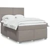 Image de Boxspring met matras stof taupe 140x200 cm3292808