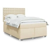 Image de Boxspring met matras stof cràmekleurig 140x200 cm3292830
