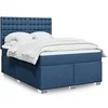 Image de Boxspring met matras stof blauw 140x200 cm3292831