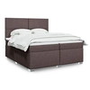 Image de Sommier à lattes de lit avec matelas Marron foncé 200x200 cm, lit, lit à plate-forme, lit à panneaux 3292891