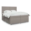 Image de Boxspring met matras stof taupe 200x200 cm3292892