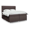 Image de Boxspring met matras stof donkerbruin 200x200 cm3292905