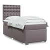 Image de Boxspring met matras kunstleer grijs 80x200 cm3292998
