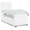 Image de Sommier à lattes de lit avec matelas Blanc 90x200 cm Similicuir 3293005