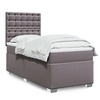 Image de Boxspring met matras kunstleer grijs 100x200 cm3293010