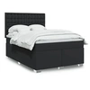 Image de Sommier à lattes de lit avec matelas Noir 140x190 cm Similicuir 3293020