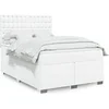 Image de Sommier à lattes de lit avec matelas Blanc 140x200cm Similicuir 3293025