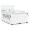 Image de Sommier à lattes de lit avec matelas Blanc 160x200cm Similicuir 3293029
