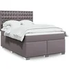Image de Boxspring met matras kunstleer grijs 160x200 cm3293030