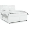 Image de Sommier à lattes de lit avec matelas Blanc 180x200cm Similicuir 3293033