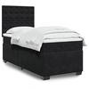 Image de Sommier à lattes de lit avec matelas Noir 90x190 cm Velours, lit, lit à plate-forme, lit à panneaux, meuble de 3293100