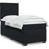 Image de Sommier à lattes de lit avec matelas Noir 90x200 cm Velours, lit, lit à plate-forme, lit à panneaux, meuble de 3293106