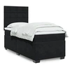 Image de Sommier à lattes de lit avec matelas Noir 90x200 cm Velours, lit, lit à plate-forme, lit à panneaux, meuble de 3293112