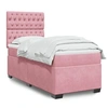 Image de Boxspring met matras fluweel roze 90x200 cm3293121