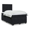 Image de Sommier à lattes de lit avec matelas noir 120x190 cm velours, lit, lit à plate-forme, lit à panneaux, meuble de 3293154