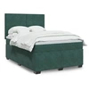 Image de Sommier à lattes de lit et matelas Vert foncé 140x190cm Velours, lit, lit à plate-forme, lit à panneaux 3293203