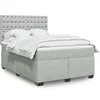 Image de Boxspring met matras fluweel lichtgrijs 140x190 cm3293218