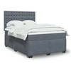 Image de Boxspring met matras fluweel donkergrijs 140x190 cm3293219
