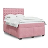 Image de Boxspring met matras fluweel roze 140x190 cm3293223