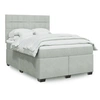 Image de Sommier à lattes de lit et matelas Gris clair 140x200cm Velours 3293230