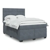 Image de Boxspring met matras fluweel donkergrijs 140x200 cm3293231