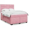 Image de Sommier à lattes de lit avec matelas Rose 140x200 cm Velours 3293235