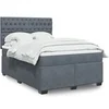 Image de Boxspring met matras fluweel donkergrijs 140x200 cm3293237