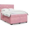 Image de Sommier à lattes de lit avec matelas Rose 140x200 cm Velours 3293241
