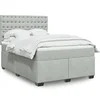 Image de Sommier à lattes de lit et matelas Gris clair 140x200cm Velours 3293242