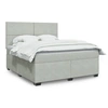 Image de Sommier à lattes de lit et matelas Gris clair 180x200cm Velours, lit, lit à plate-forme, lit à panneaux 3293272