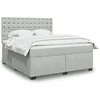 Image de Sommier à lattes de lit et matelas Gris clair 180x200cm Velours, lit, lit à plate-forme, lit à panneaux 3293290