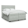 Image de Sommier à lattes de lit et matelas Gris clair 200x200cm Velours, lit, lit à plate-forme, lit à panneaux 3293314
