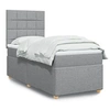 Image de Boxspring met matras stof lichtgrijs 90x190 cm3293435
