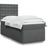 Image de Boxspring met matras stof donkergrijs 90x190 cm3293450
