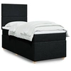 Image de Sommier à lattes de lit avec matelas Noir 90x200 cm Tissu 3293458