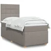 Image de Sommier à lattes de lit avec matelas Taupe 90x200 cm Tissu 3293467