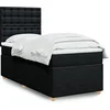Image de Sommier à lattes de lit avec matelas Noir 90x200 cm Tissu 3293479