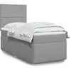 Image de Boxspring met matras stof lichtgrijs 100x200 cm3293484