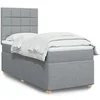Image de Boxspring met matras stof lichtgrijs 100x200 cm3293491
