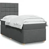 Image de Boxspring met matras stof donkergrijs 100x200 cm3293492