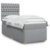 Image de Boxspring met matras stof lichtgrijs 100x200 cm3293498