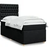 Image de Boxspring met matras stof zwart 100x200 cm3293500