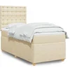 Image de Sommier à lattes de lit avec matelas Crème 100x200 cm Tissu