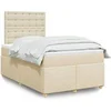 Image de Sommier à lattes de lit avec matelas crème 120x190 cm tissu 3293538