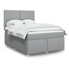 Image de Boxspring met matras stof lichtgrijs 140x190 cm3293568