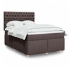Image de Boxspring met matras stof donkerbruin 140x190 cm3293585