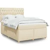 Image de Boxspring met matras stof cràmekleurig 140x190 cm3293587