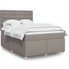 Image de Boxspring met matras stof taupe 140x190 cm3293593